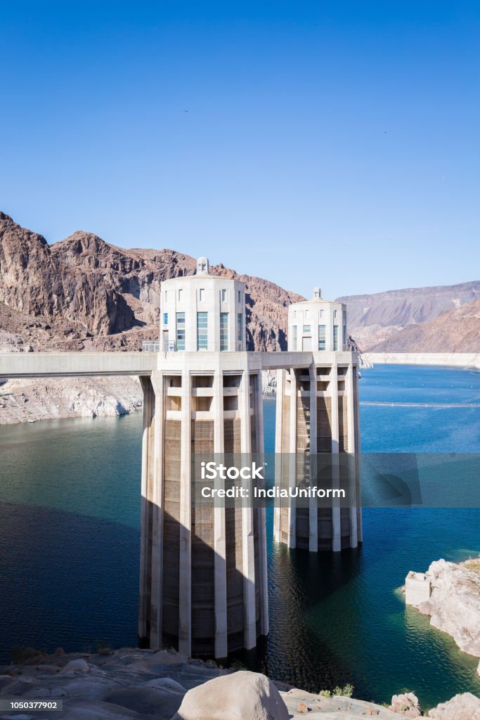 Hoover Dam USA, Nevada/Arizona  - Hoover Dam, September 2017
Low water level at Hoover Dam Accidents and Disasters Stock Photo