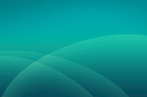 Abstract Teal Background with Simple Soft Overlapping Curved Shapes