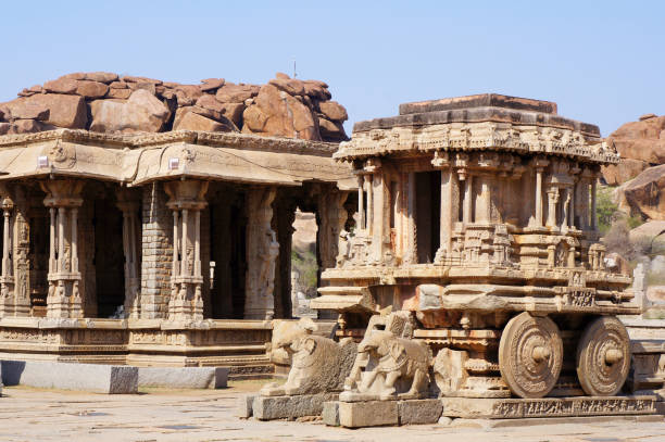 istock Stone chariot in the ancient Vittala temple 1050401886