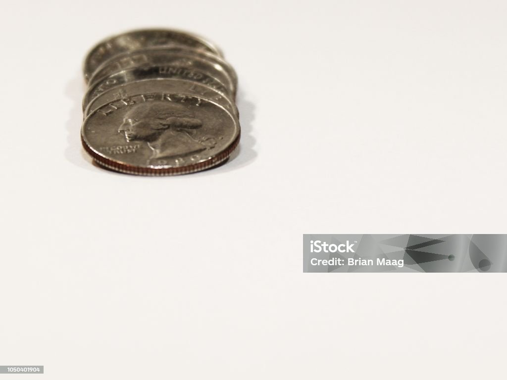 Quarter Stack Color Quarter Stack Spill Stock Photo - Download Image Now - Achievement ...