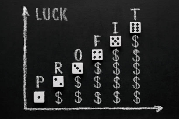 istock Profit Diagram on blackboard 1050402212