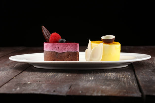 Delicious raspberry cake with fresh raspberries, blueberry and lemon cake.  confiserie cake cuisine.