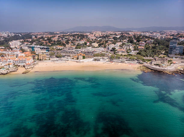 istock Cascais city Beach aerial view 1050404336
