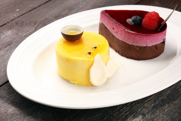 istock Delicious raspberry cake with fresh raspberries, blueberry and lemon cake.  confiserie cake cuisine. 1050404358