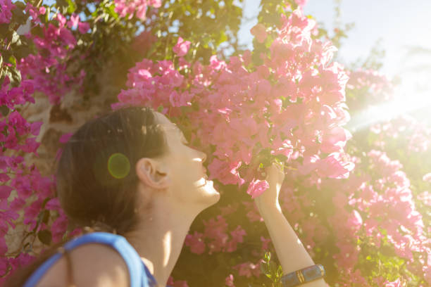 istock Woman amid summer flowers 1050407330