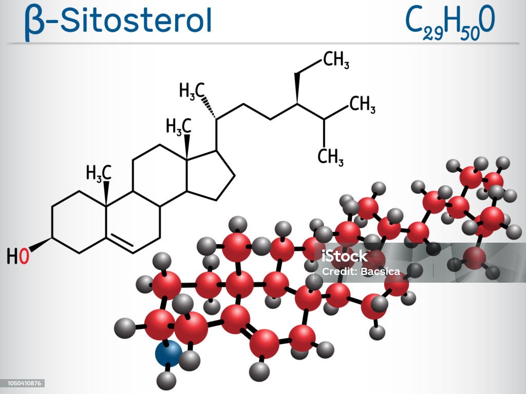 Fitosterol Molekul Betasitosterol Ini Adalah Fitosterol Formula Kimia Struktural ...