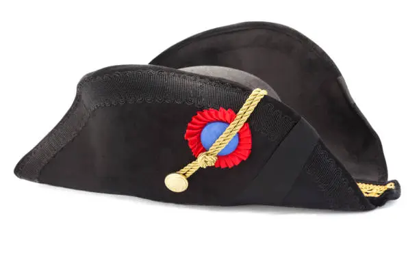 The bicorne or bicorn is a historical form of hat with two-corners that was widely adopted in the 1790s as an item of uniform by European and American military and naval officers.