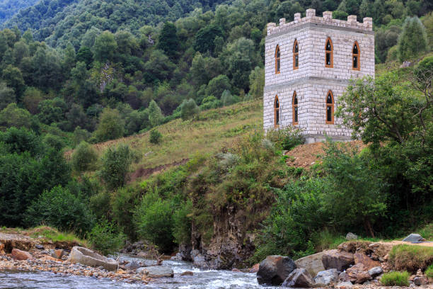 istock Mountain river with a rapid flow in the Caucasus Range. 1050459016
