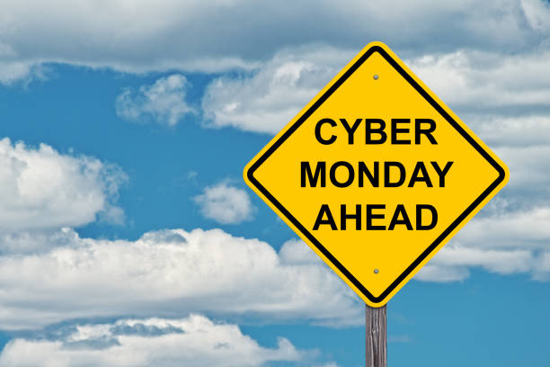 istock Cyber Monday Ahead Warning sign 1050474140