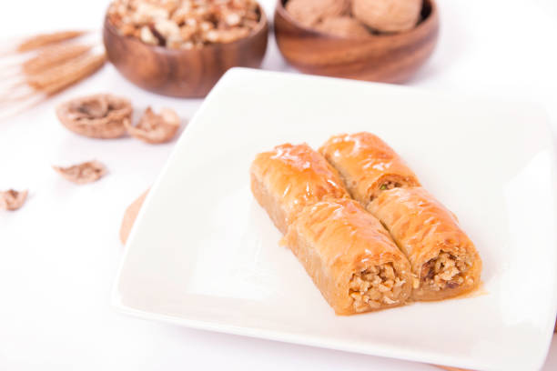 traditional turkish baklava with walnut