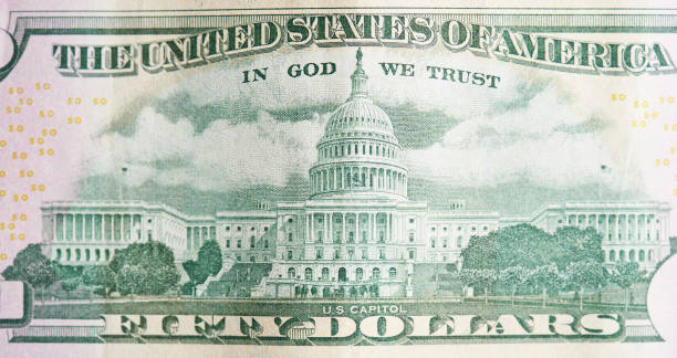 istock Back of 50 dollar bill 1050485312