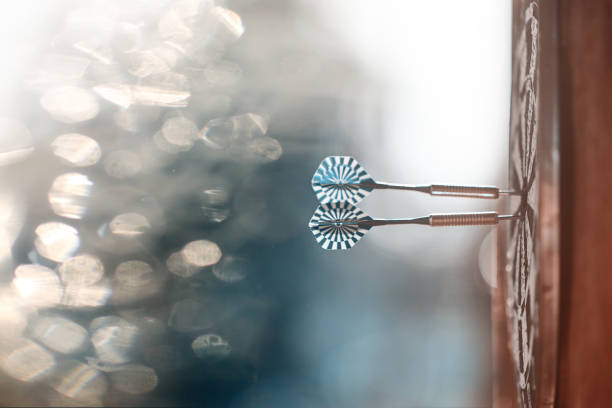 side view of two darts arrows in the sunlight.