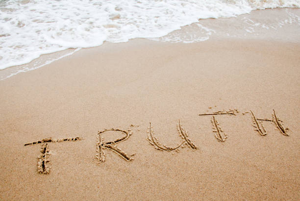 istock Word truth written on the sand 1050492922