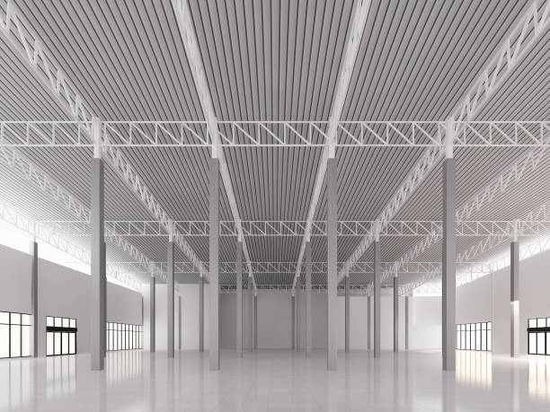 istock sketch design of interior warehouse, 3d rendering 1050497884