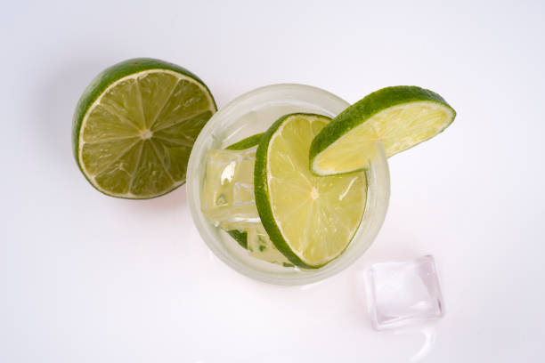 istock Refreshing cocktail with green lemon and ice. 1050498072