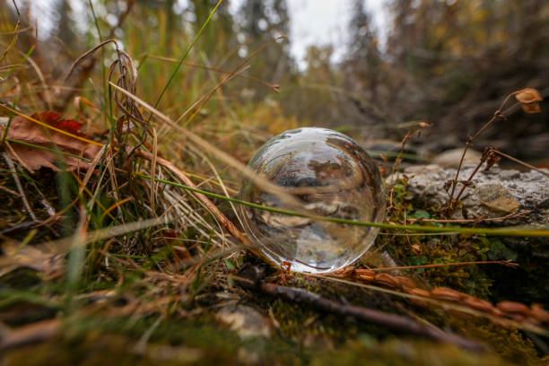 istock Glass ball next to river 1050516570