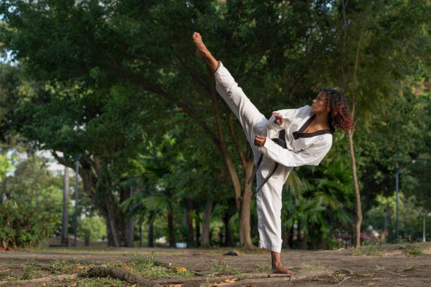 istock Woman training martial arts 1050519696