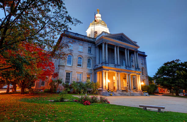 new hampshire state house - concord new hampshire stockfoto's en -beelden