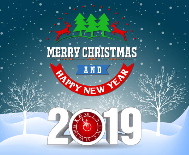 istock Merry christmas and  Happy New Year 2019 1050532906