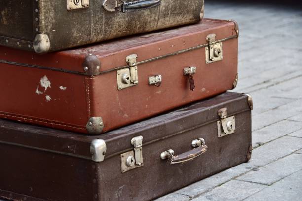 istock Stack Of Luggage On Street 1050546880