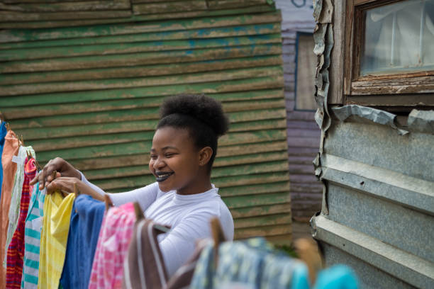 istock Hanging laundry in the Townships 1050558034