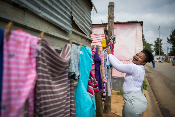 istock Hanging laundry in the Townships 1050558686