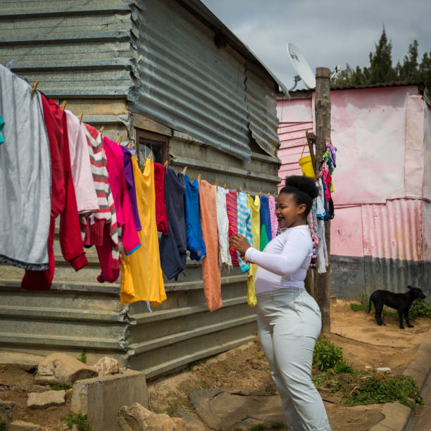 istock Hanging laundry in the Townships 1050558688
