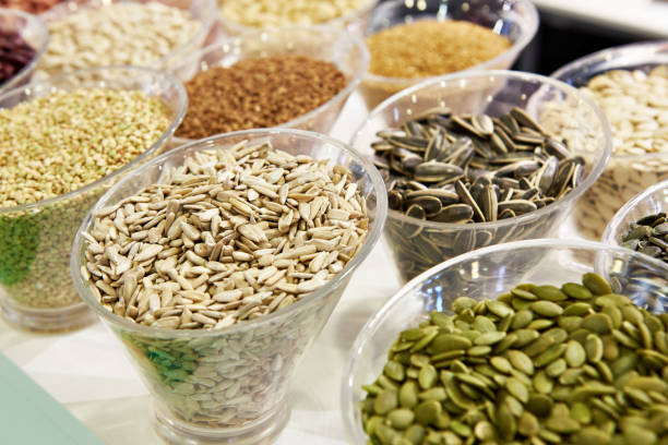 istock Seeds sunflower, beans and cereals 1050572896