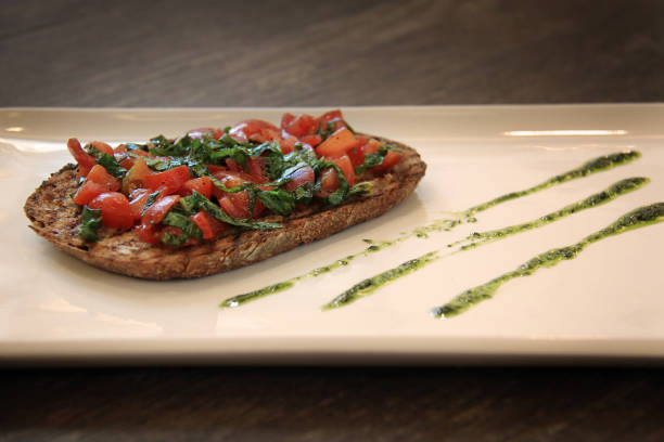 istock Bruschetta and Pesto Sauce 1050573152