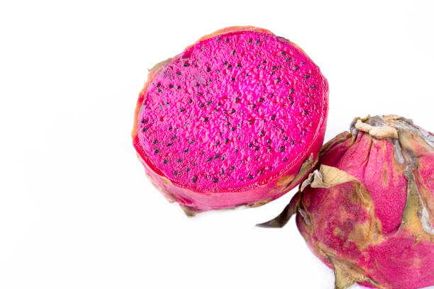 istock Dragon fruit, pitaya isolated on white background with clipping path 1050588602