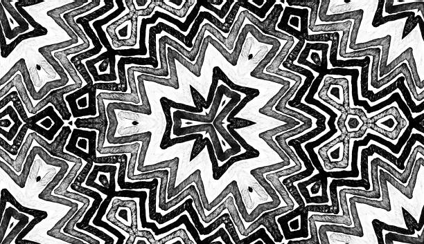 istock Dark black and white Geometric Watercolor. Dazzlin 1050593914