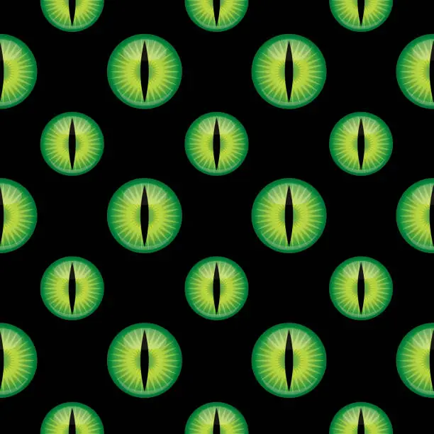 Vector illustration of Evil Eyes Seamless Pattern