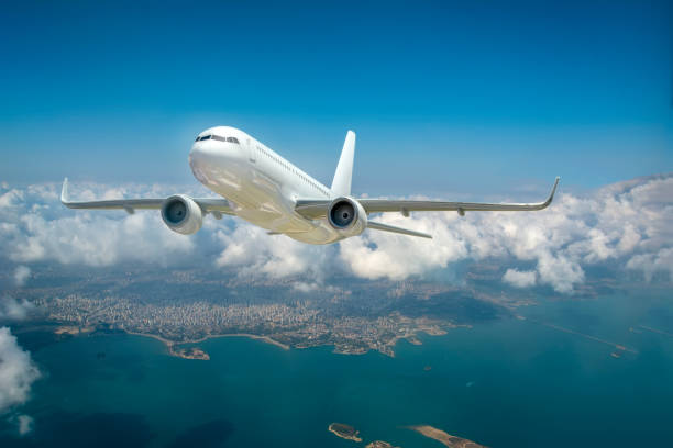 istock Passenger airplane in the clouds. 1050597074