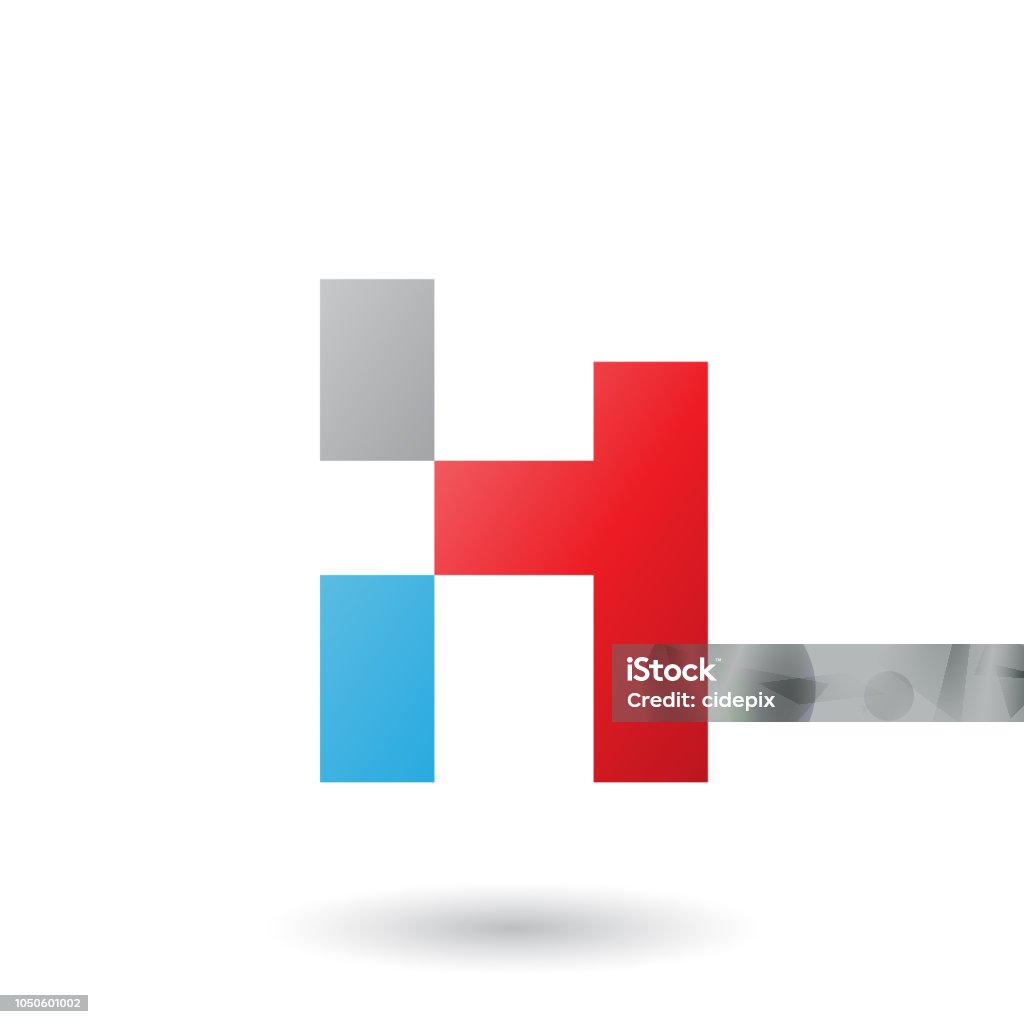 Chữ H Màu Đỏ Với Hình Chữ Nhật Minh Họa Vector Hình minh họa Sẵn ...