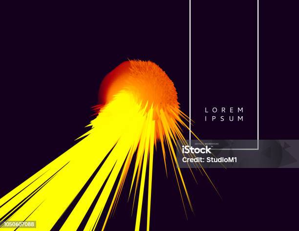Background With Exploding Rays Abstract Vector Illustration With ...