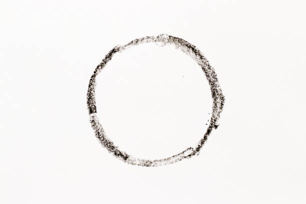 istock Oil pastel drawing in circle or round shape on white paper background 1050609682