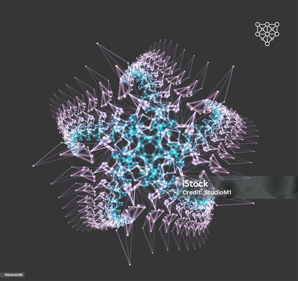 Star Lowpoly Element For Design Grid Structure 3d Vector Illustration ...