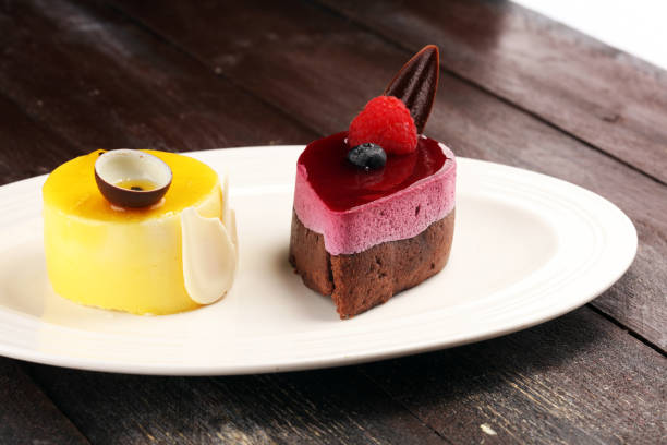 istock Delicious raspberry cake with fresh raspberries, blueberry and lemon cake.  confiserie cake cuisine. 1050621528