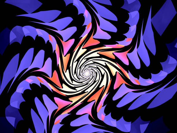 abstract fractal. fractal art background for creative design. decoration for wallpaper desktop, poster, cover booklet, card. psychedelic. print for clothes, t-shirt. - 5515 imagens e fotografias de stock