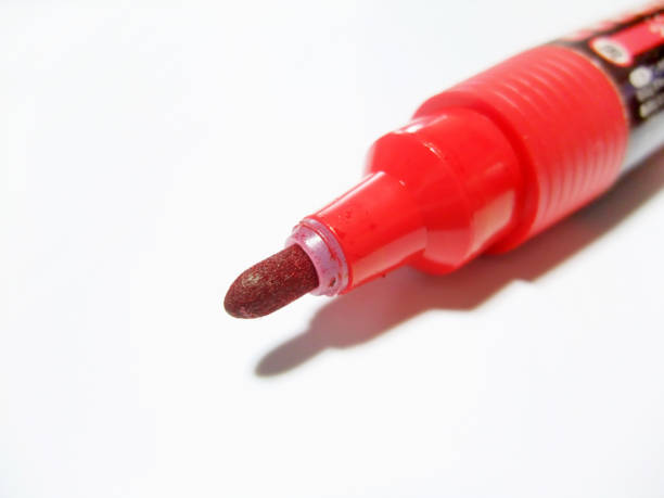 Red pen This is a red pen. permanent marker photos stock pictures, royalty-free photos & images
