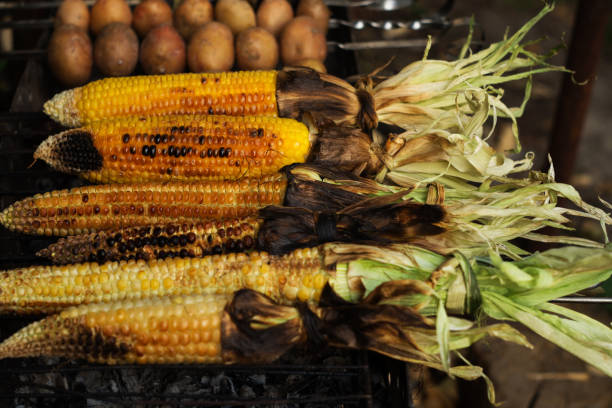 istock Baked whole corn on the BBQ 1050631166