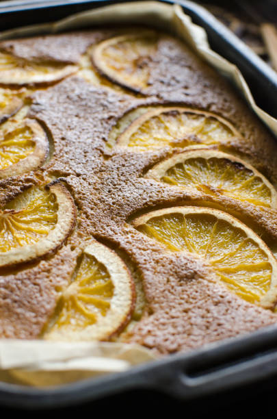 istock Flavored orange cake for the festive table 1050633992