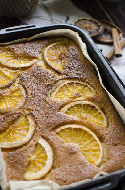 istock Flavored orange cake for the festive table 1050634014