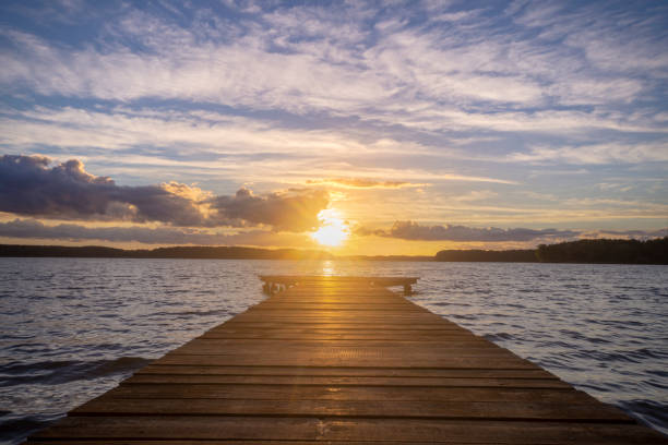istock sunset on the lake-lake Drawsko, Poland 1050637088