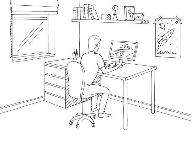 Gamer Room Draw How To Draw A Gaming Room