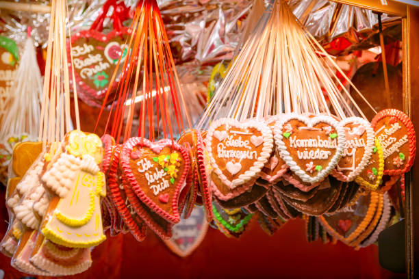 istock Gingerbread hanging at the christmas market 1050637192