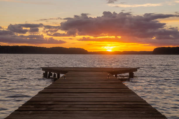 istock sunset on the lake-lake Drawsko, Poland 1050637510