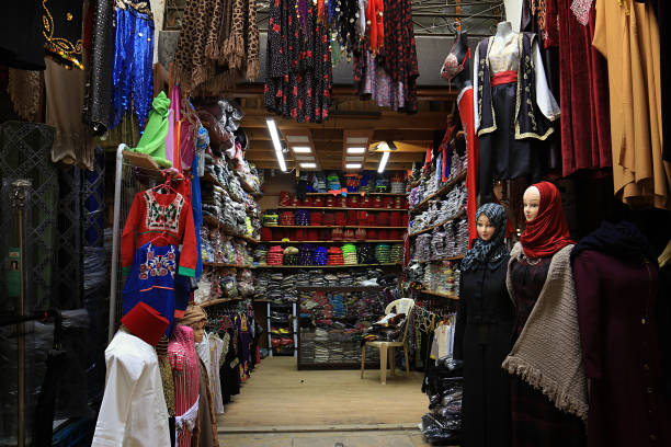 istock Clothing Stall in Old Souk, Triploi, Lebanon 1050646262