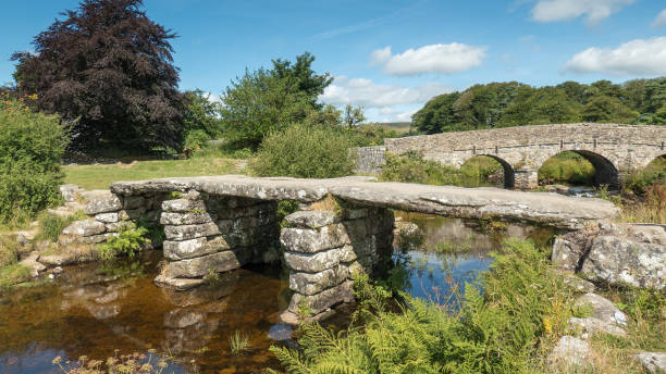 istock Medieval clapper bridge in Dartmoor (England, United, Kingdom) 1050646828