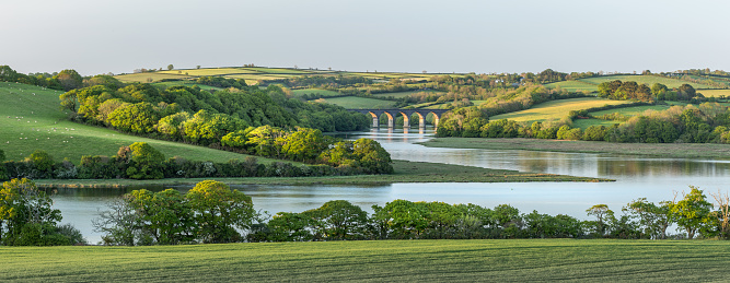 Golden Light over the Notter Viaduct, River Lynher, Cornwall
